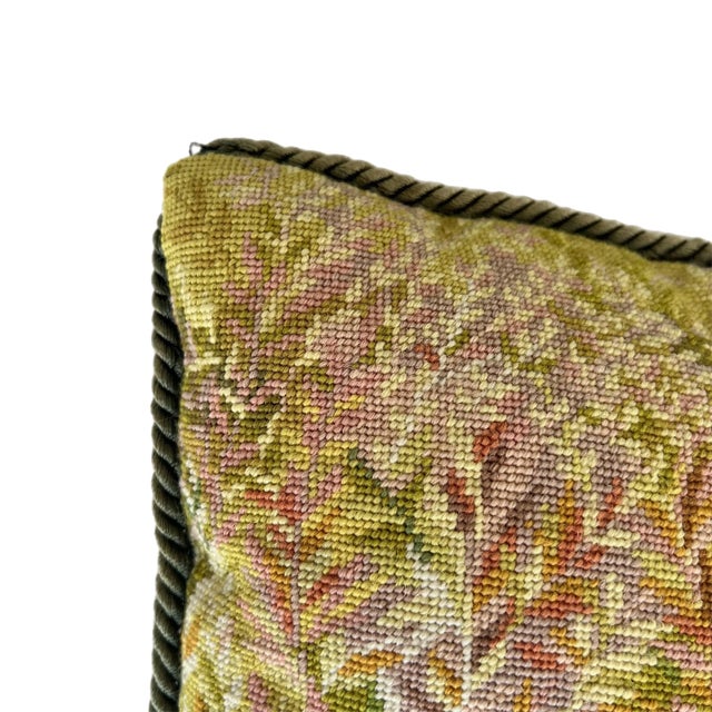 Portraiture Vintage Needlepoint Black Labrador Retriever Pillow For Sale - Image 3 of 7