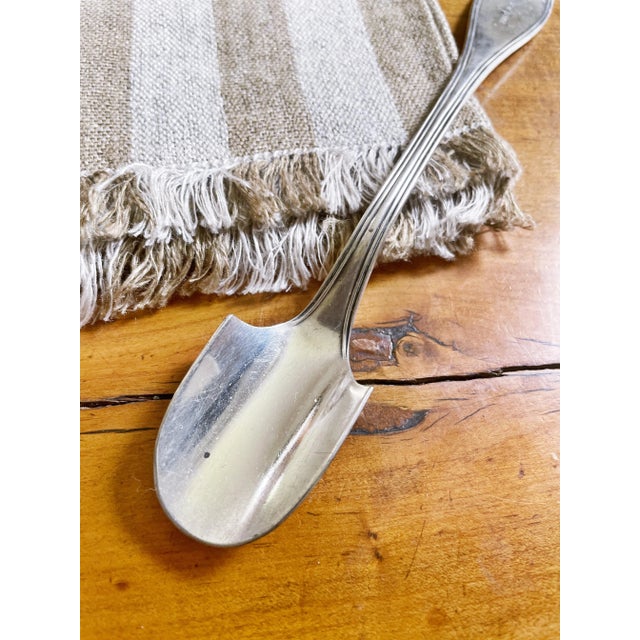 Antique Silver Plated Stilton Scoop From the United States and Brazil Mail Steamship Co For Sale - Image 4 of 5