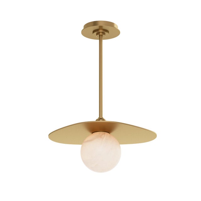 Rhoads Triangular Pendant, Natural Brass For Sale - Image 9 of 9