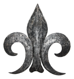 Wrought Iron Fleur De Lys Heraldic Lily, 1950s