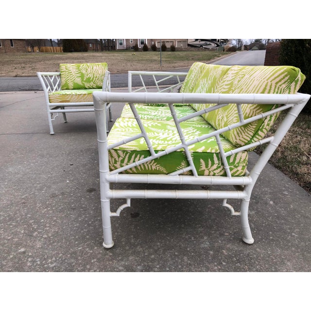 Vintage Meadowcraft Faux Bamboo Outdoor Patio Set Chairish