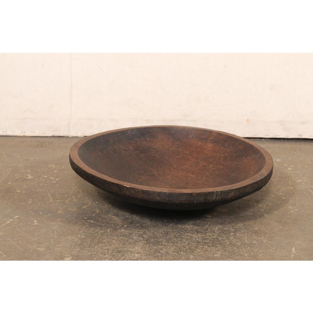 Wood Early 20th C. Large Sumatran Wooden Bowl For Sale - Image 7 of 10