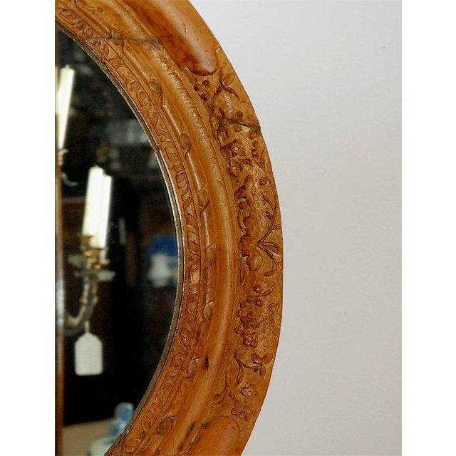 Mirror in Oval Carved Frame Chairish