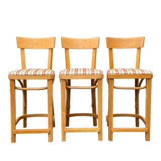 Vintage Romanian Bentwood Counter Stools - Set of 3 For Sale