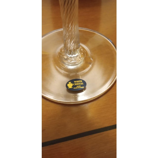 Elegant Hand-Blown Sculptural Tulip Form Art Glass For Sale - Image 4 of 4