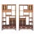 Pair Asian Inspired Asymmetrical Light Brown Shelving Display Cabinet Divider For Sale