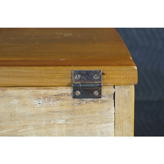 Antique Country French Rustic Walnut Dough Bin Box Petrin Cabinet Table 38" For Sale - Image 17 of 18