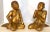 Thai Giltwood Hand Carved Pair of Mandalay Praying and Listening Monks For Sale - Image 12 of 12