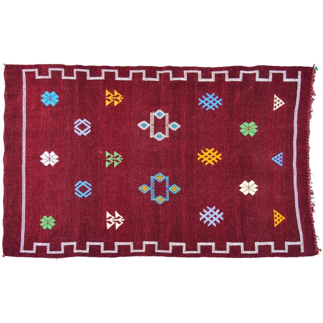 Mid-Century Modern Moroccan Rug- 3'1'' X 4'10'' For Sale - Image 3 of 3