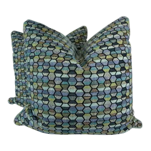 Clarke & Clarke "Cosmic" in Multi 22" Pillows-A Pair