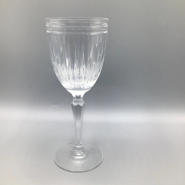 1980s Waterford Water Goblets "Hanover" - A Pair For Sale - Image 5 of 13