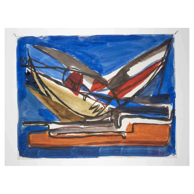 Reynold Arnould, Abstract Composition, Drawing, 1955 For Sale