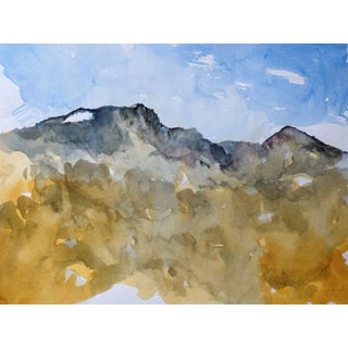Gore Range from Vail (Andrew Wilson's Peak) by Timothy J. Standring | Watercolor on paper Mountain landscape. For Sale