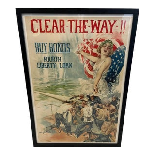 Early 20th Century WW1 Howard Chandler Christy Liberty Loan Poster, Framed For Sale