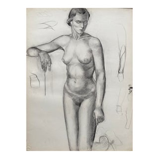 1930s James Wilson Female Nude Drawing For Sale