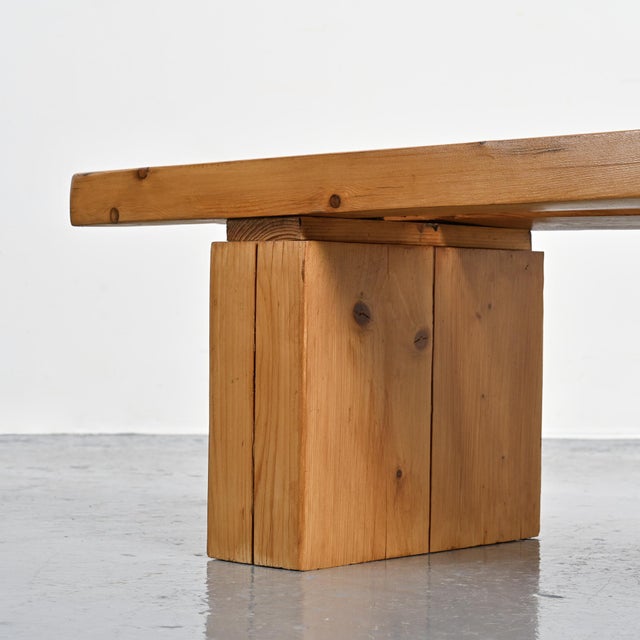 Pine Bench in the La Rive Residence Arc 1600, France, 1970 For Sale - Image 9 of 13