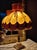 Metal Louis XVI Style Table Lamps in Brass with Fringed Shades, 1970s, Set of 2 For Sale - Image 7 of 12