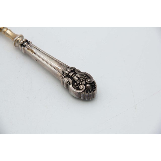 Silver Spatula for Desserts and Sweets, Golden and Embossed For Sale - Image 3 of 5