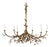 Aged Gold Lennox Branching Leaf Chandelier For Sale