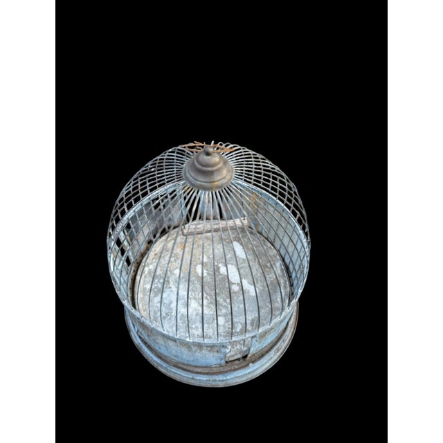 Hendryx Antique Birdcage Hendryx Company Blue Metal Wire For Sale - Image 4 of 12