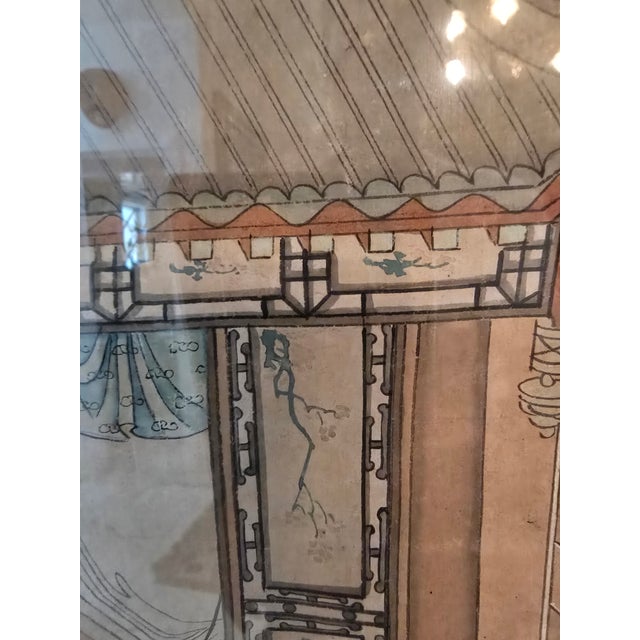 Antique Chinese Pre Mid Century Painting Asian Life For Sale - Image 11 of 12