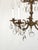Shabby Chic Antique 5 Light Adorable Dainty Petite Brass Cut Lead Glass Crystal Chandelier For Sale - Image 3 of 12