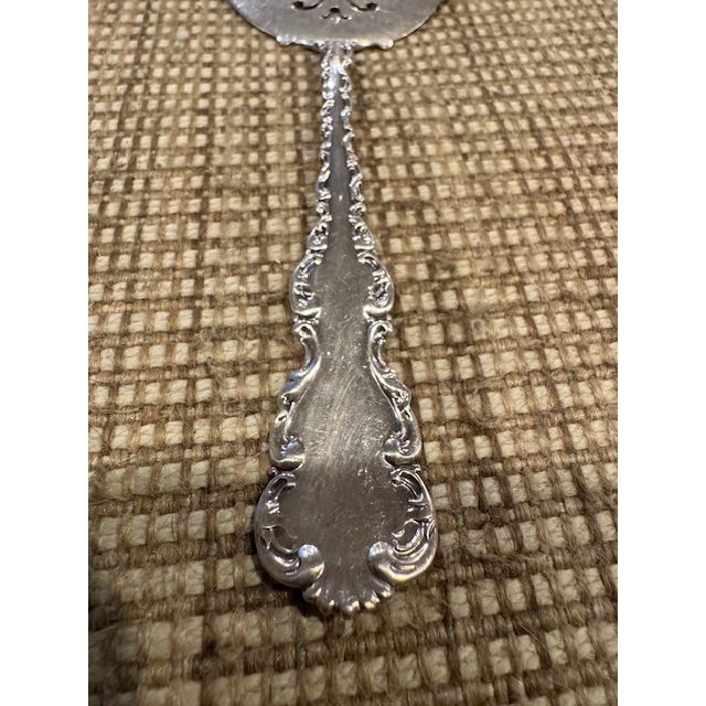 Rare- Antique Whiting Sterling Silver Pierced Egg Server "Louis Xv" Circa 1891 For Sale - Image 4 of 6