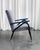 Mid-Century Modern Italian Grey and Blue Armchair, 1960s For Sale - Image 3 of 5