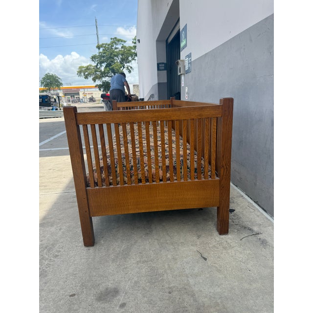 1990s 1990s Stickley Craftsman Spindle Back Sofa For Sale - Image 5 of 14