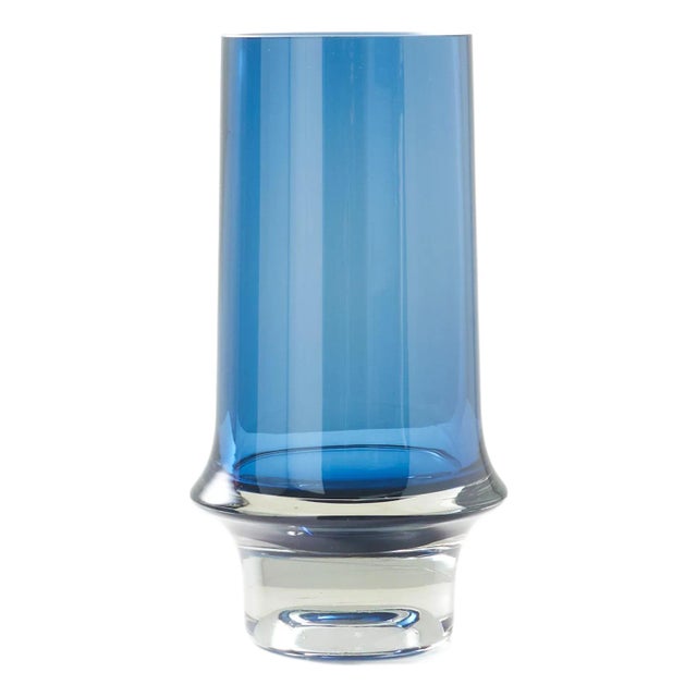Blue Glass Vase by Tapio Wirkkala for Iittala For Sale
