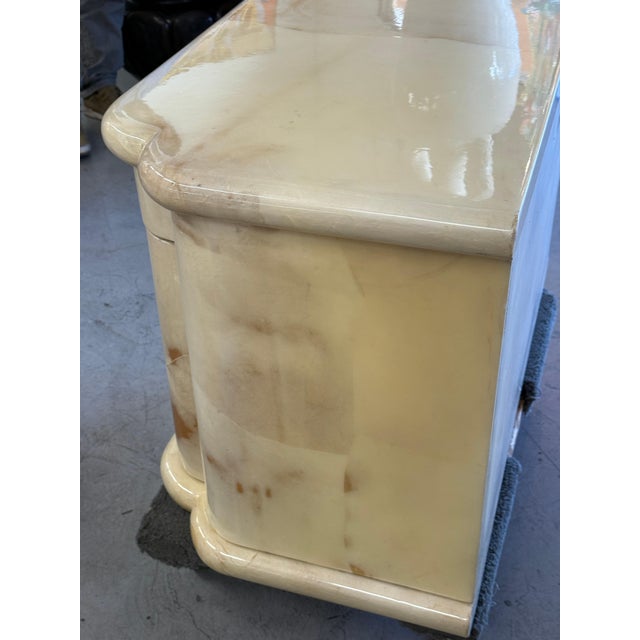 1980s Enrique Garcel for Jimeco Goatskin Lacquered Night Stands, A Pair For Sale - Image 13 of 18