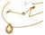 Late 20th Century 14K Yellow Gold Diamond Rutilated Quartz Pendant Necklace For Sale