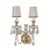 Metal 1940's Hollywood Cut Crystal Sconce with Crystal Plume Detail For Sale - Image 7 of 7