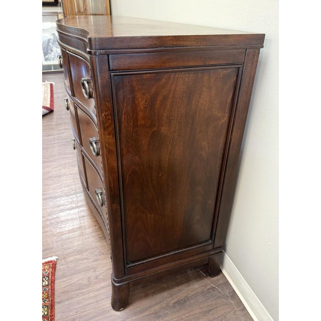 Universal Furniture Transitional Burled-Finish Dresser With Mirror For Sale - Image 10 of 18