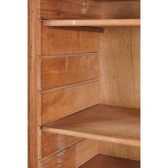 Brown Vintage European Mid Century Double Tambour Door Office File Cabinet For Sale - Image 8 of 12