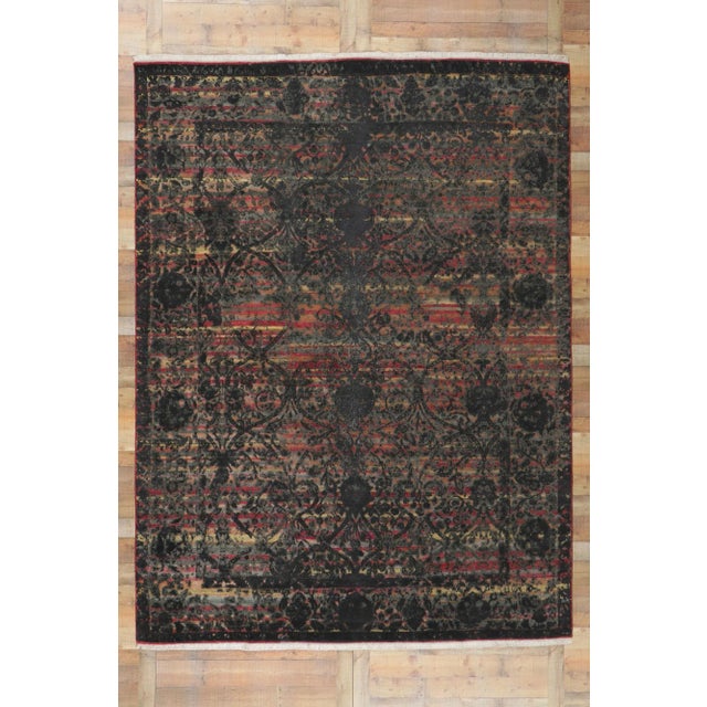 Gray Vintage Style High-Low Textured Rug, 09'00 X 12'00 For Sale - Image 8 of 10