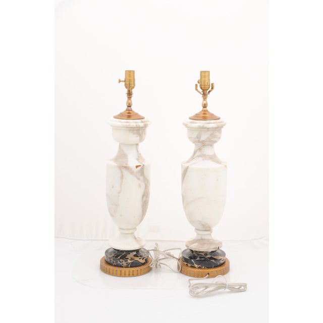 Pair of Exquisite 1930s Italian Marble Urns For Sale - Image 11 of 11