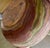 This amazing bowl with its deep red juxtaposed with brown and green is a head turner. When held to light the green becomes...
