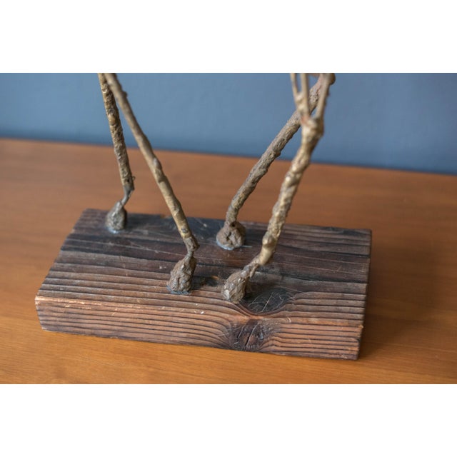 Mid Century Modern Abstract Metal Giraffe Sculpture For Sale - Image 10 of 10