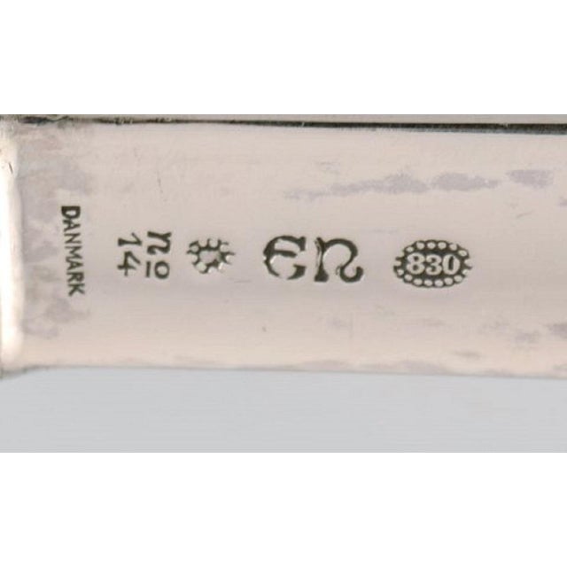 Number 14 Sharpening Steel in Hammered Silver by Evald Nielsen For Sale - Image 4 of 5