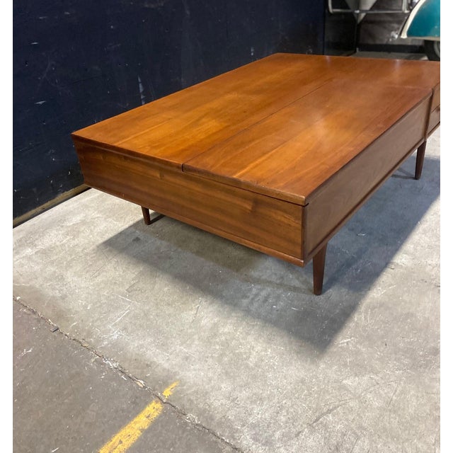 1960s A Lovely Walnut Coffee Table Designed by Kip Stewart as Part of the Drexel Declaration Group For Sale In New York - Image 6 of 14