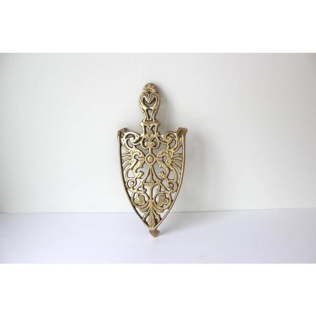 Metal Early 20th Century Brass Iron Trivet Stand Plant Holder, Made in Italy For Sale - Image 7 of 9