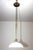 Metal Antique Ceiling Lamp in Nickel Plated Brass with Opaline Glass Shade For Sale - Image 7 of 7