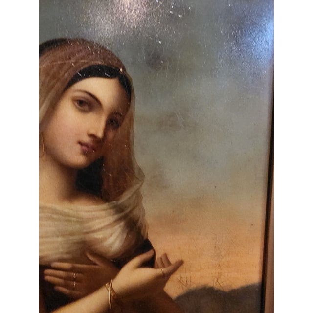 Religious Antique Oil on Copper Painting, "The Daughter of Jephta Haal" For Sale - Image 3 of 11