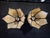 Art Nouveau Mid 20th Century Art-Nouveau 5-Panel Tulip Slag Stained Glass Lamp Shade Ceiling Light Fixtures - a Pair For Sale - Image 3 of 7