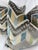 Custom pair of 22" pillows covered in Brunschwig & Fils "Rene Velvet" in aqua/celadon and backed in a coordinating velvet....
