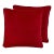 Contemporary Ruby Red Velvet Cranberry Pillows - A Pair For Sale