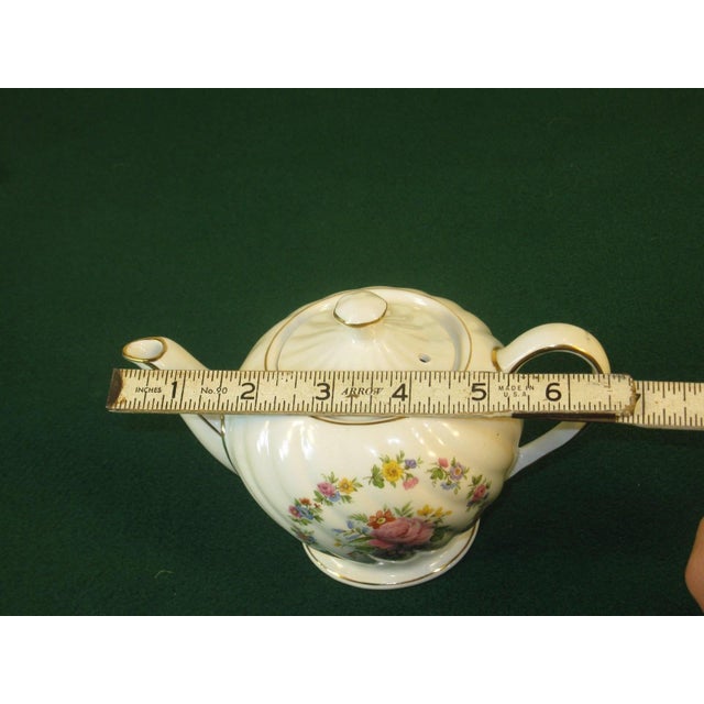 Pink Vintage Rose Tea Pot, by Sadler England, Beautiful Fine Porcelain, Signed Stamped For Sale - Image 8 of 12