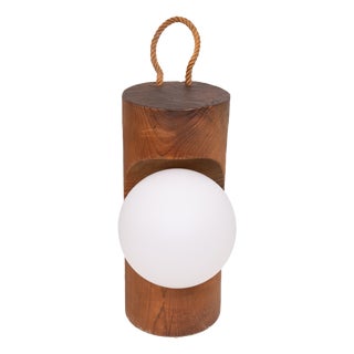 Swiss Brutalist Pine Pendant Lamp from Temde, 1960s For Sale