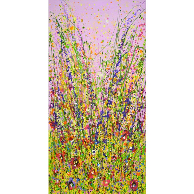 Pink Summer. Flowers.Modern Original Painting For Sale